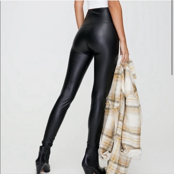 Aritzia Vegan Leather Leggings - Picture 2 of 11